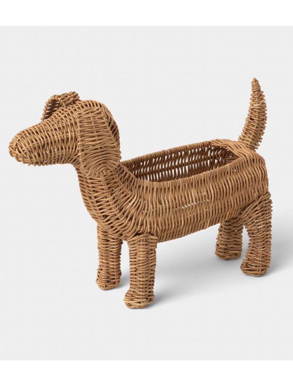 New Target Threshold Rattan Dog Pencil Holder / Planter Basket - Natural Brown